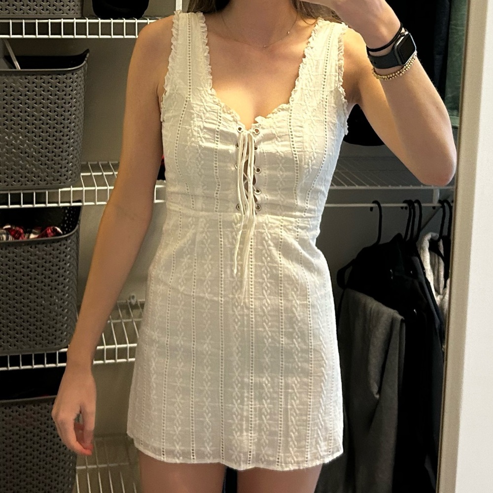 White mini dress